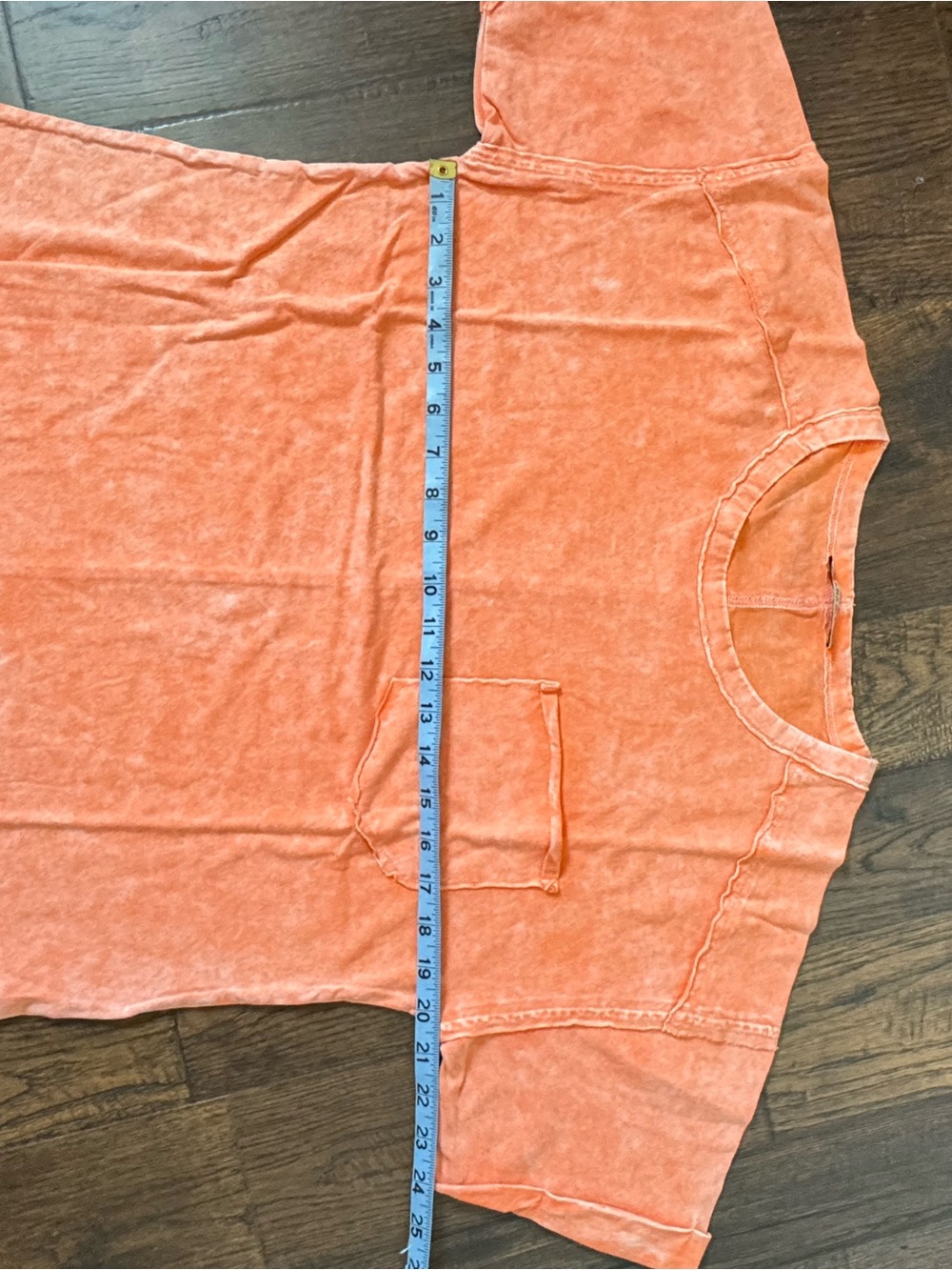 Zenana Outfitters Orange mineral wash Short Sleeve Top & Shorts Set - Picture 3 of 7